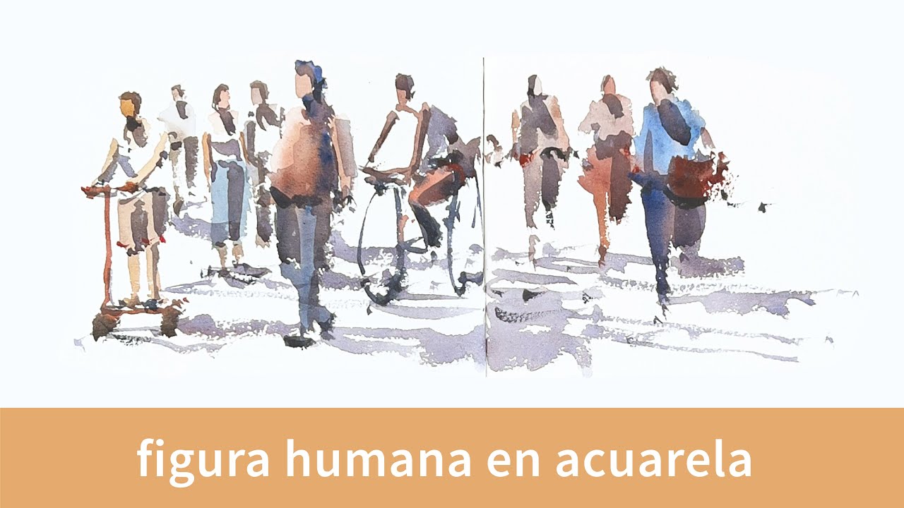 figura humana en ACUARELA