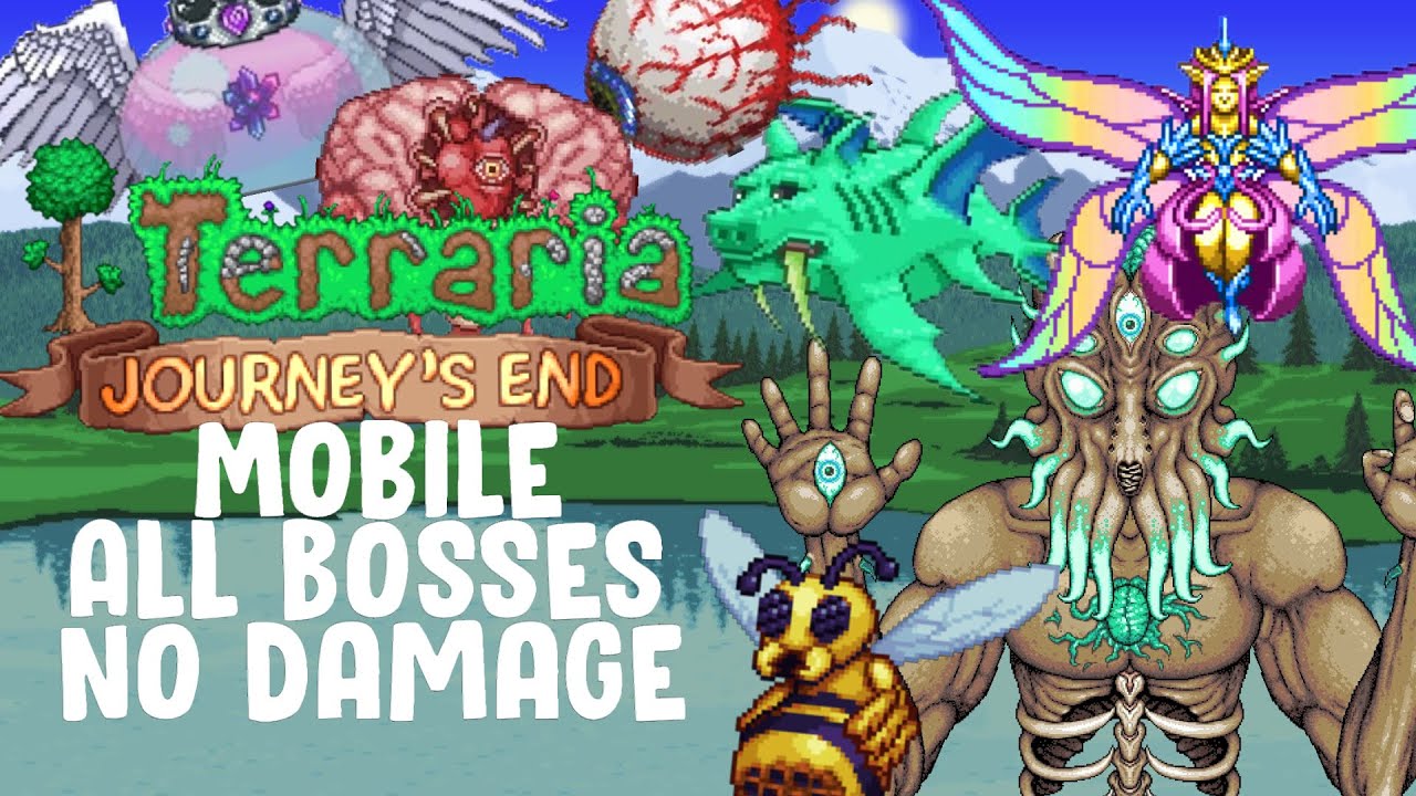 Terraria Mobile All Bosses, No Damage