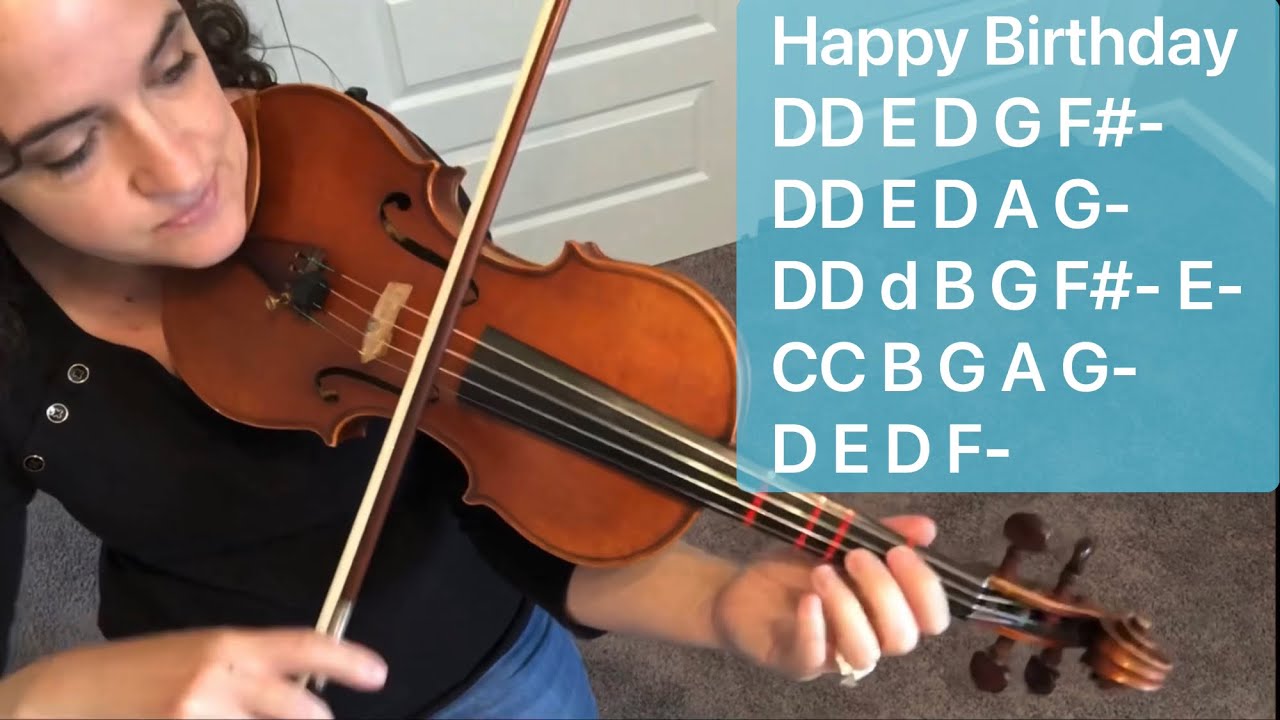 Как сыграть «Happy Birthday» на скрипке (очень простой урок)