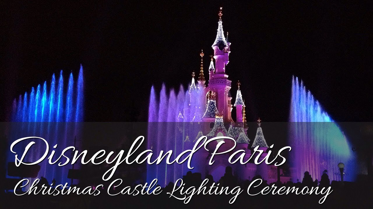 Christmas Castle Lighting Ceremony - Disneyland Paris, France (HD)