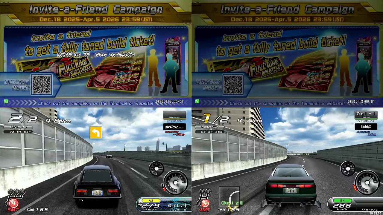(四機同步) 湾岸MIDNIGHT MAXIMUM TUNE 配信＠ゲームセンター遊楽町マカオ (Jan-21-2026)