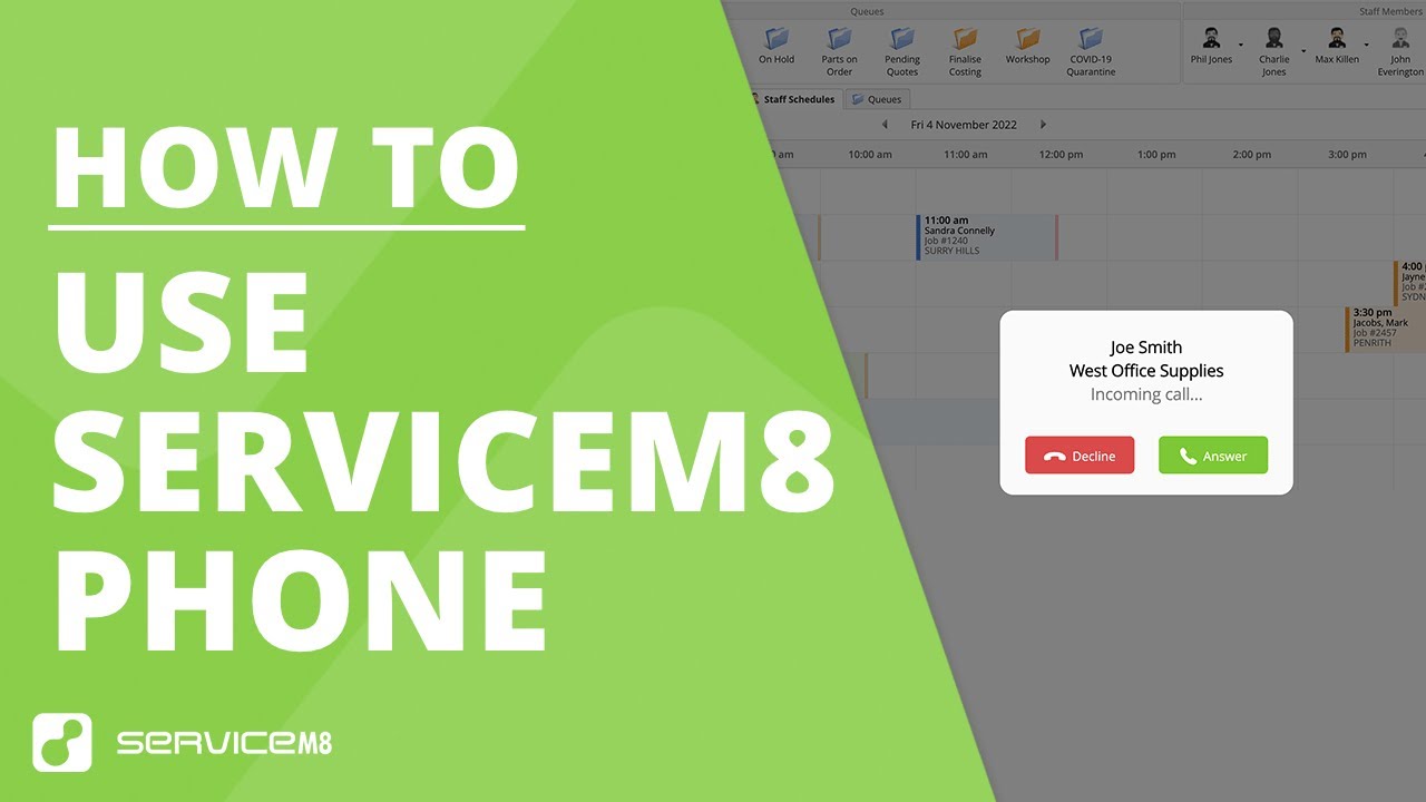 How to use ServiceM8 Phone