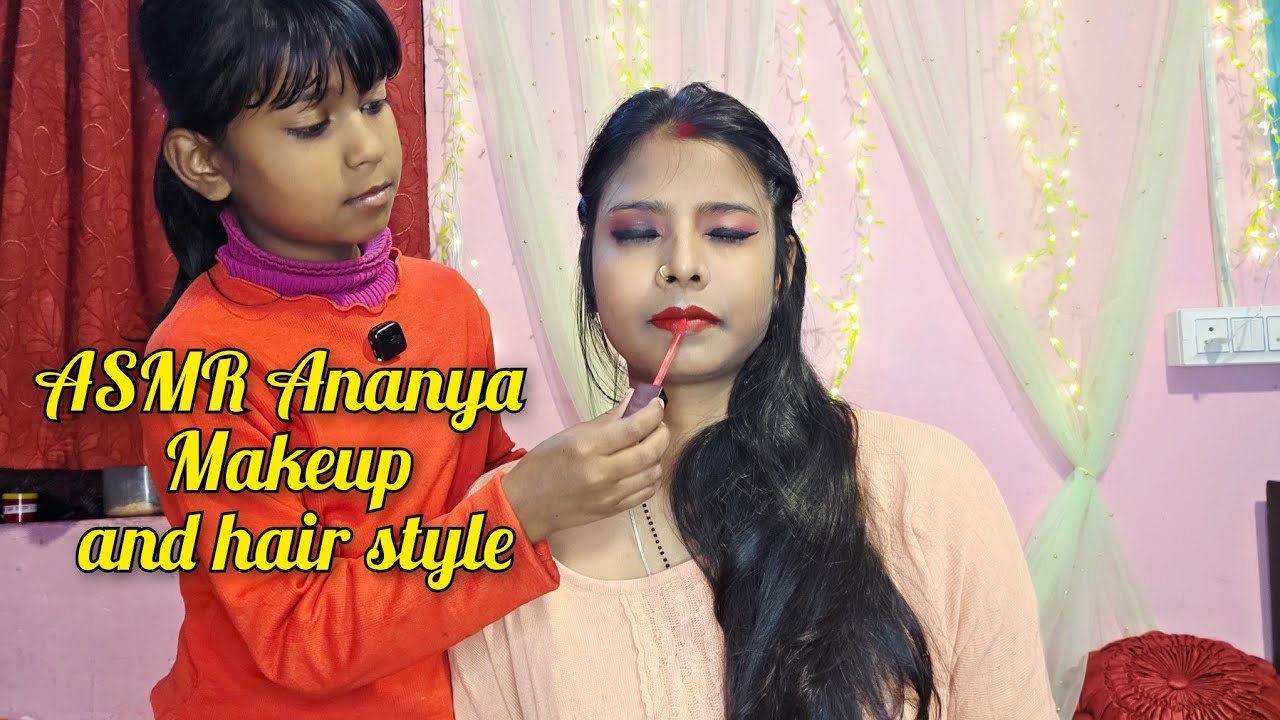 ASMR Ananya Does my makeup💄 and hair style🪮 so Gently and Beautifull💆&zwj;♀️100% relaxing