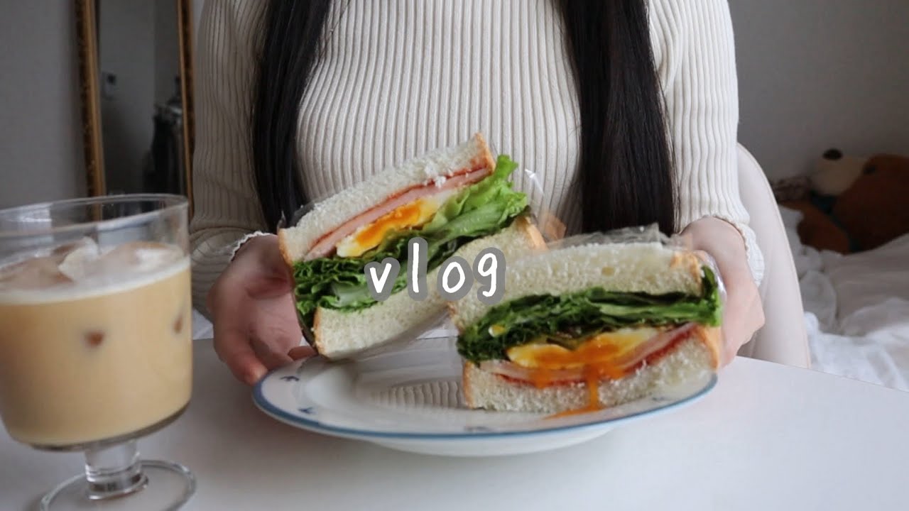 サンドイッチと鶏手羽元の梅煮、野菜チヂミ晩酌🥪🍗🍺/vlog