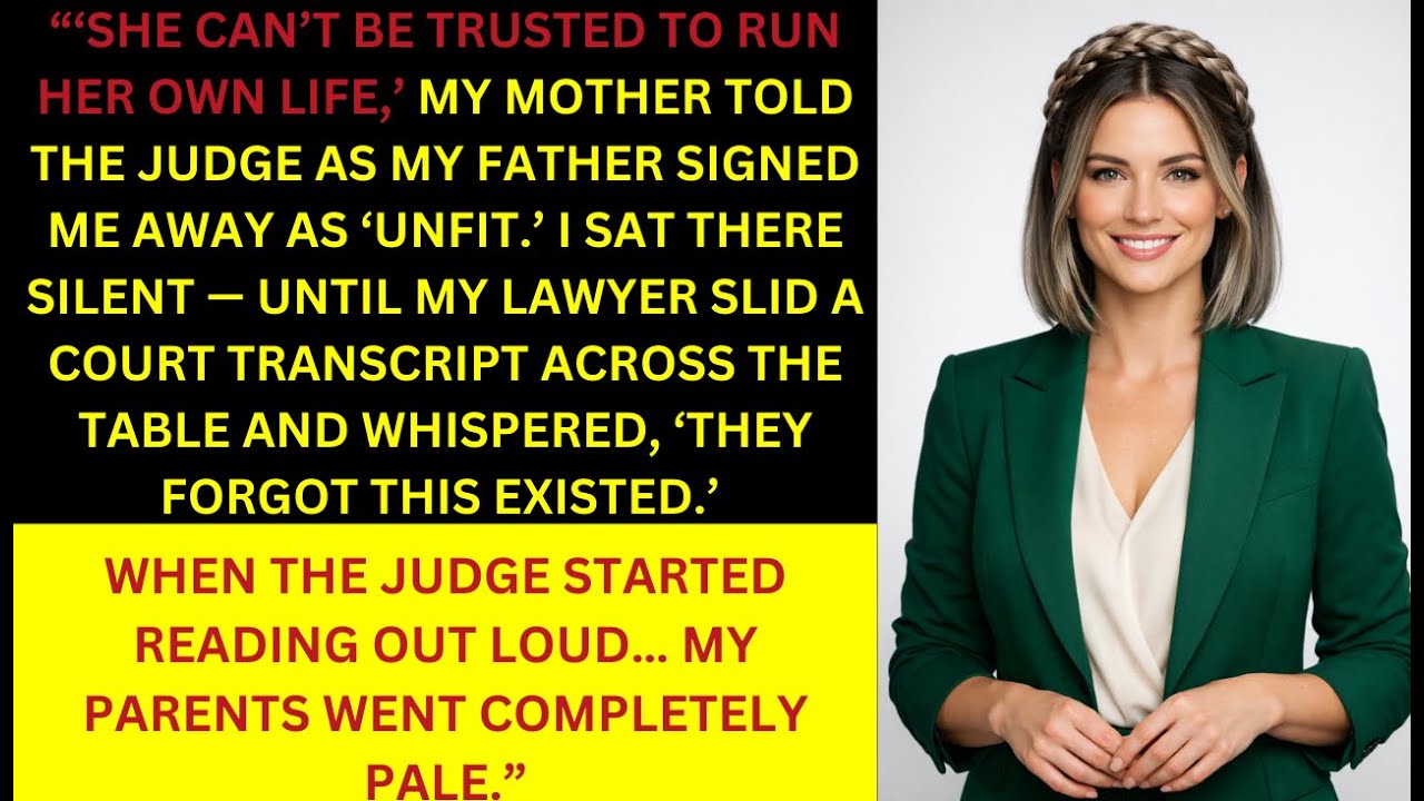My Parents Signed Me Away as “Unfit” — The Court Record They Ignored Ended Everything