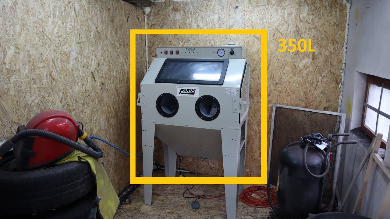 Neue Sandstrahlkabine 350 L + Montage [sandblaster-sandblasting cabinet 350 L + assembly]