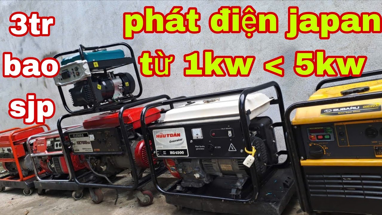 Phát điện nhật bãi , từ 1kw tới 5kw, Giá từ 3t