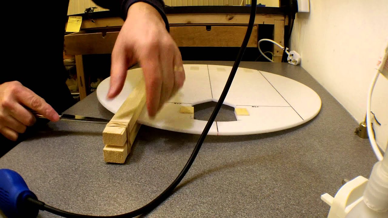 Bending Depron wing tips in real time.