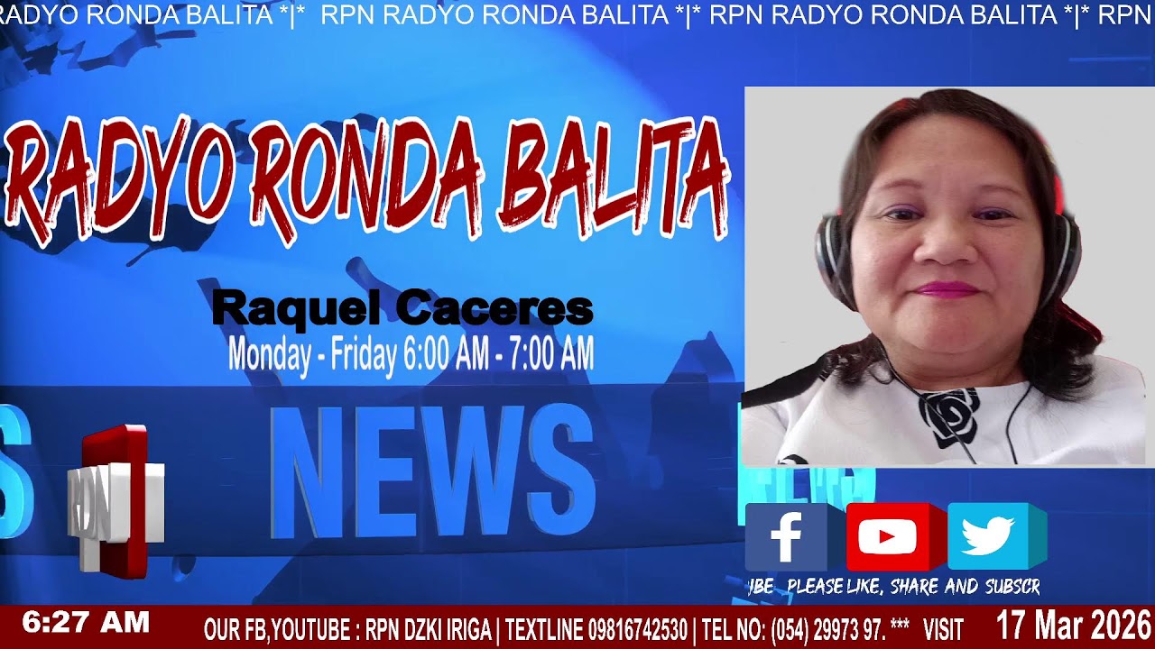 RPN RADYO RONDA BALITA (Umaga)| | MAR 17,2026