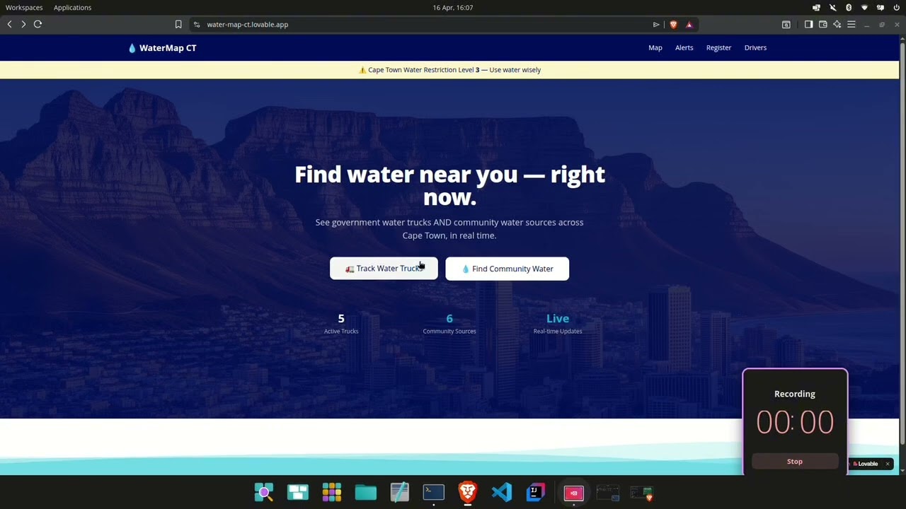 WaterMap CT Demo | SA Startup Week Hackathon 2026