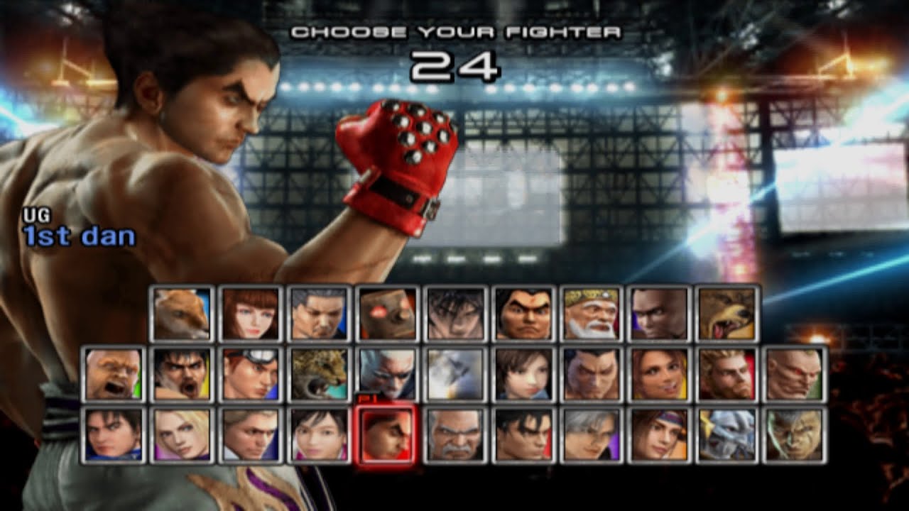 Tekken 5 (PS2) (Режим «Атака на время») - Казуя Мисима, 1080p 60FPS