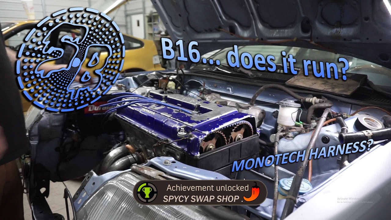 B16 SWAP! Jake's EF hatch first start-up!