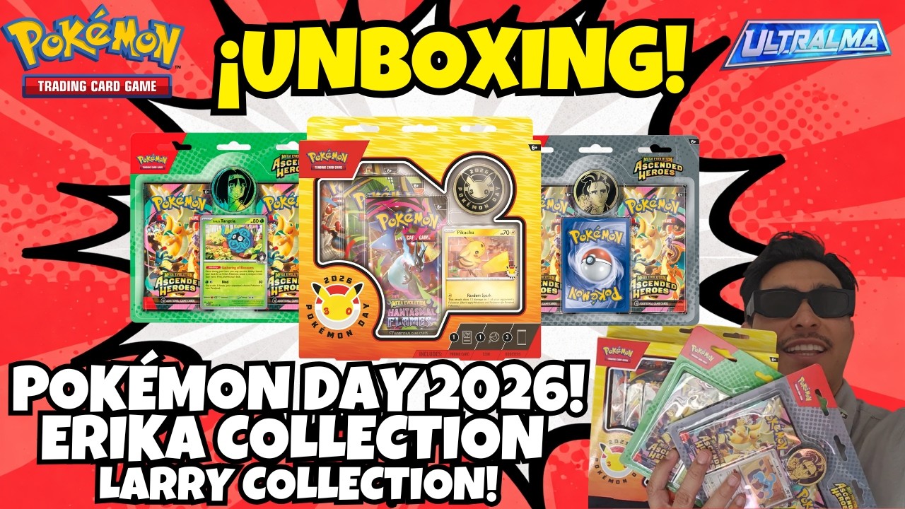 APERTURA DE POKÉMON DAY, ERIKA Y LARRY COLLECTION! [ POKEMON TCG ] [ ASCENDED HEROES ]