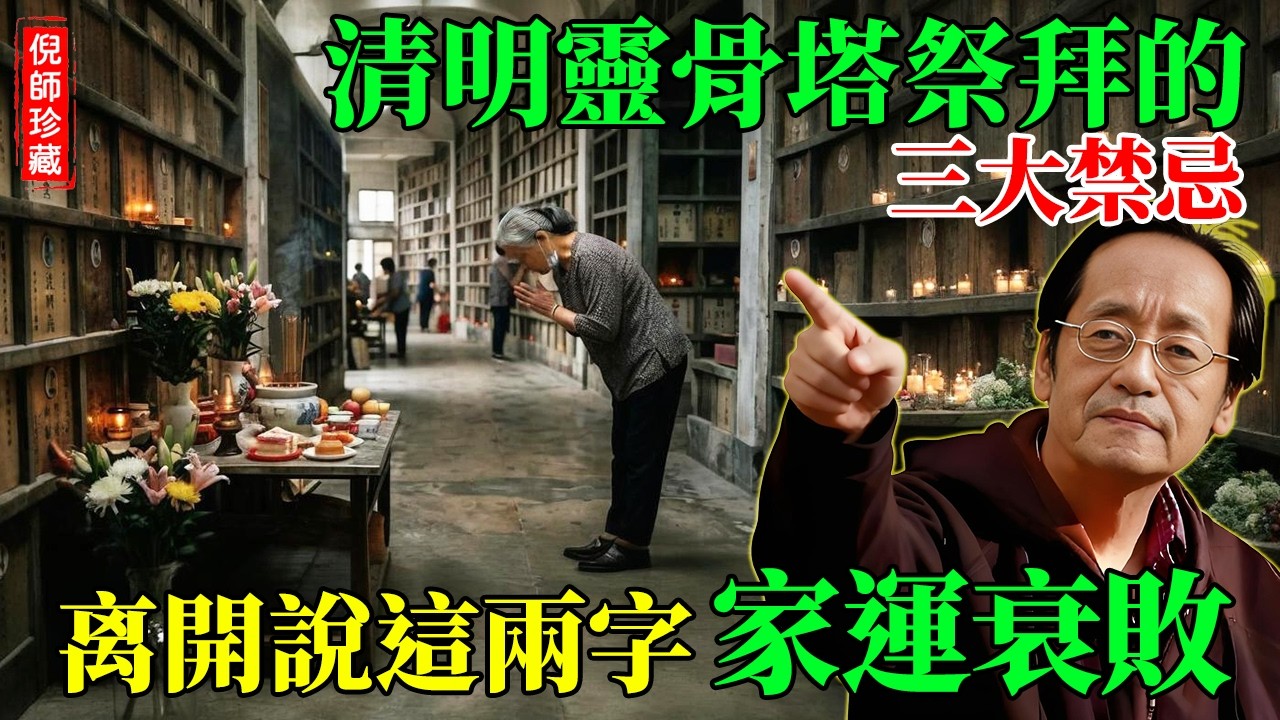 倪海廈：清明祭祖這「兩個字」一出口，祖先全被氣跑！靈骨塔三大風水禁忌，九成台灣人都做錯！#倪海廈 #清明節掃墓 #靈骨塔禁忌 #風水禁忌 #陰陽五行 #淨身除穢 #天醫星 #易經風水 #民間禁忌