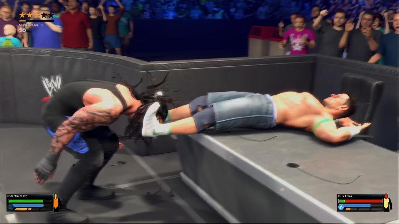 WWE2K26 Undertaker vs John Cena TLC Match