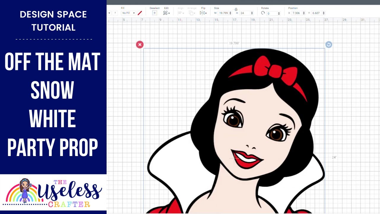 Off The Mat Snow White Party Prop | Cricut Design Space Tutorial  | The Useless Crafter