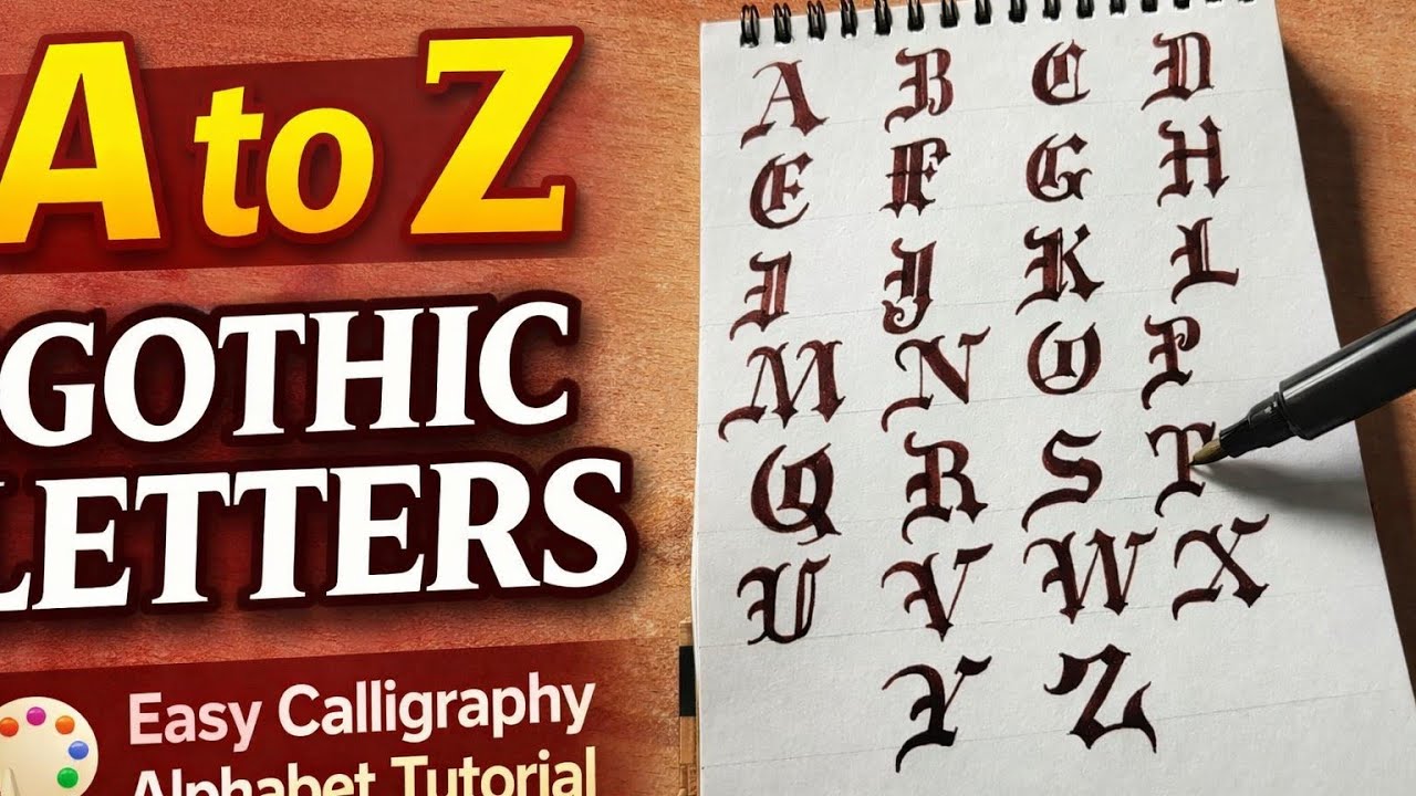 Learn Gothic Letters A–Z | Calligraphy for Beginners