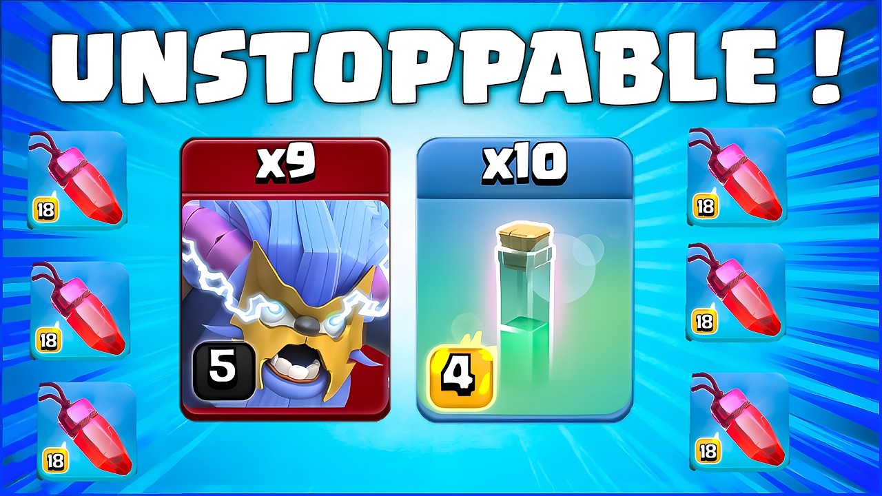 UNSTOPPABLE !! 9 Super Yeti + 10 Invisible Spell | Best TH15 Attack Strategy | Clash of Clans