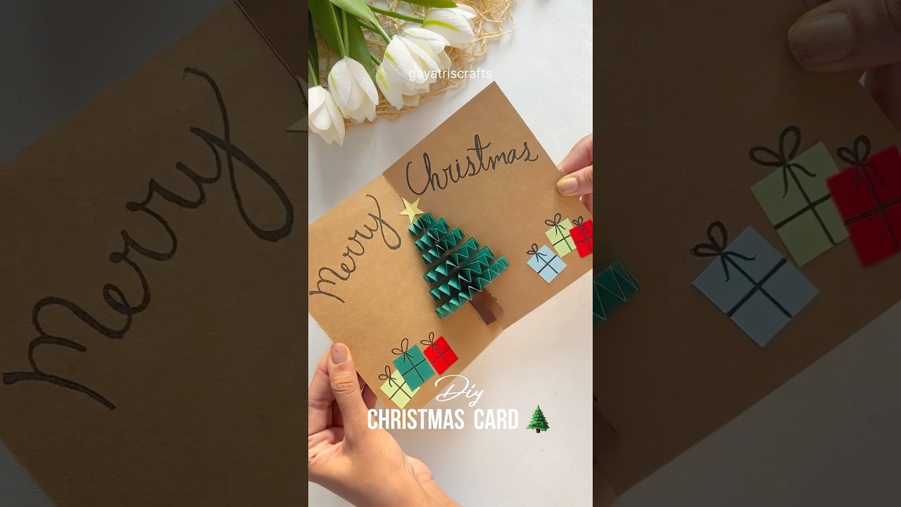 DIY Christmas Tree Card Idea#christmastree #christmas #christmasdecor #merrychristmas #xmas