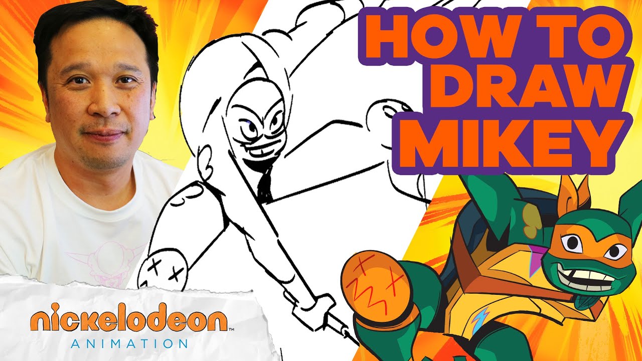How to Draw Mikey Rise of the TMNT ✍️ 🎨 Draw Along w/ Alan Wan