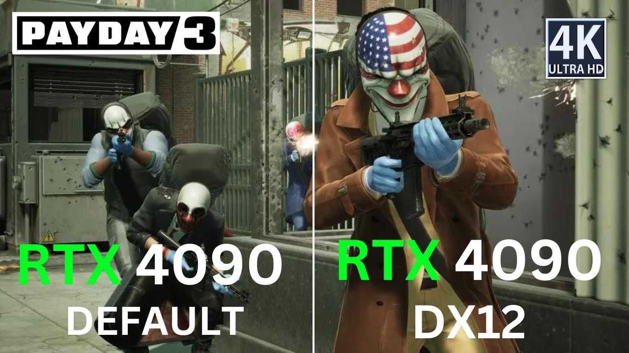 Payday 3: Default vs DirectX 12 | RTX 4090 + 5800X3D [4K - DLSS - Maximum Settings] | Benchmark Test