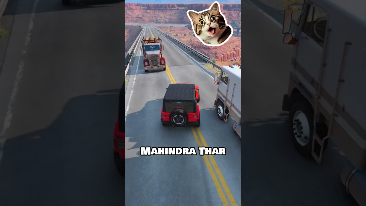 Which Indian Car Overtakes the Truck and Survives? 🚗💨💥 | BeamNG.drive Test