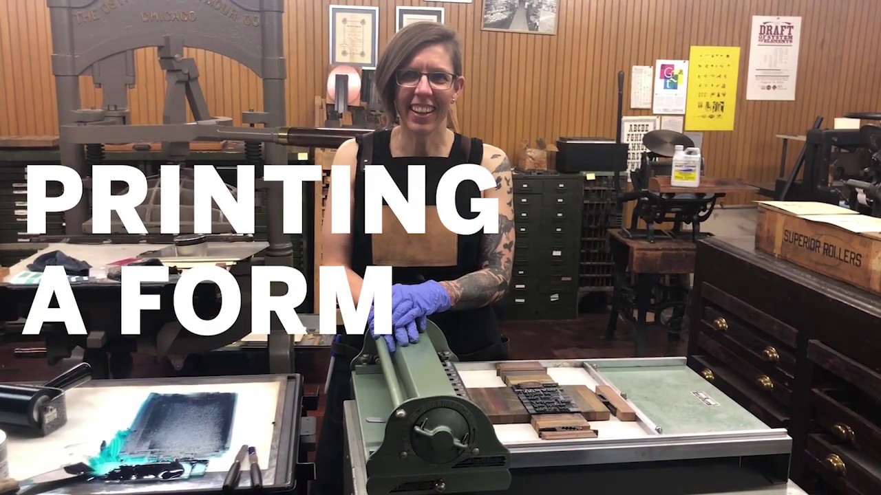 Printing a Form on a Line-o-Scribe Press