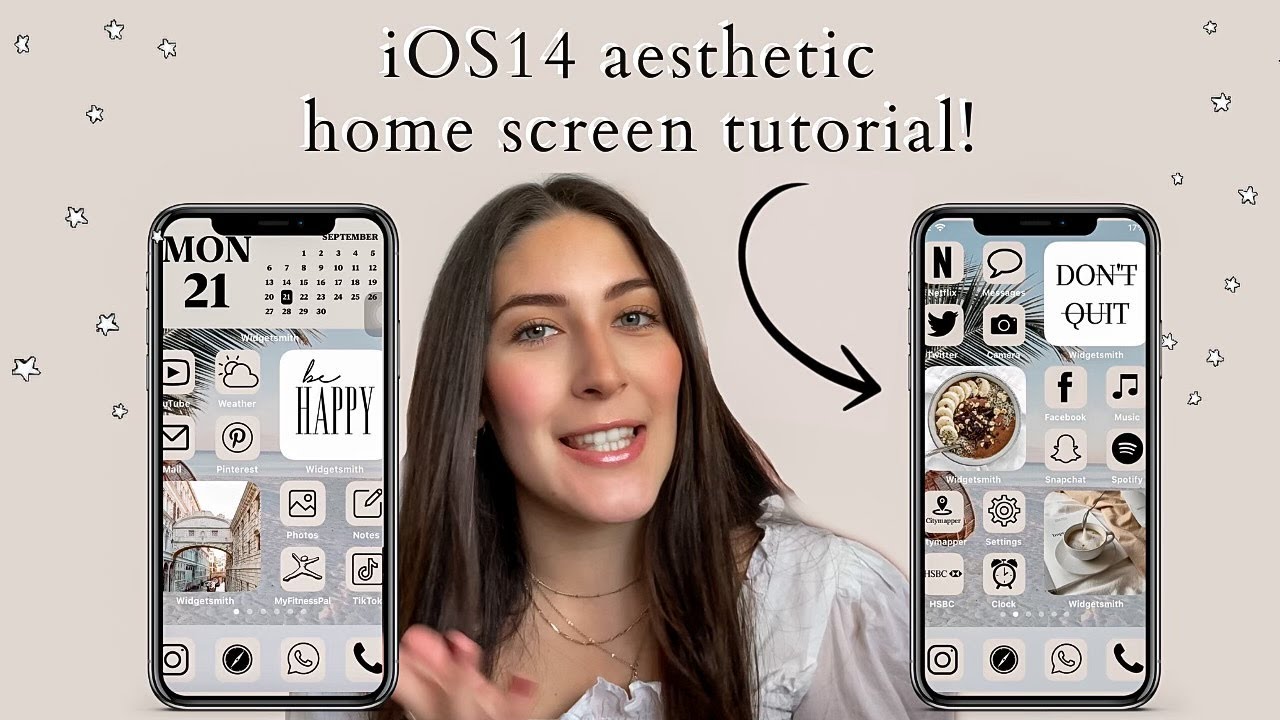 *iOS14* aesthetic iPhone customization + how to design your own app icons!!
