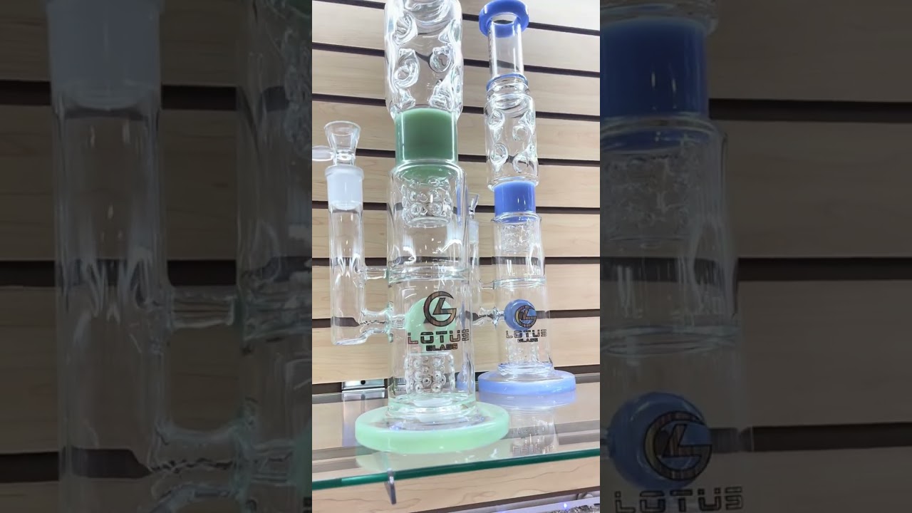 Checkout these lotus glass bongs in our store #lotussmokeshop #smokeshop #fyp
