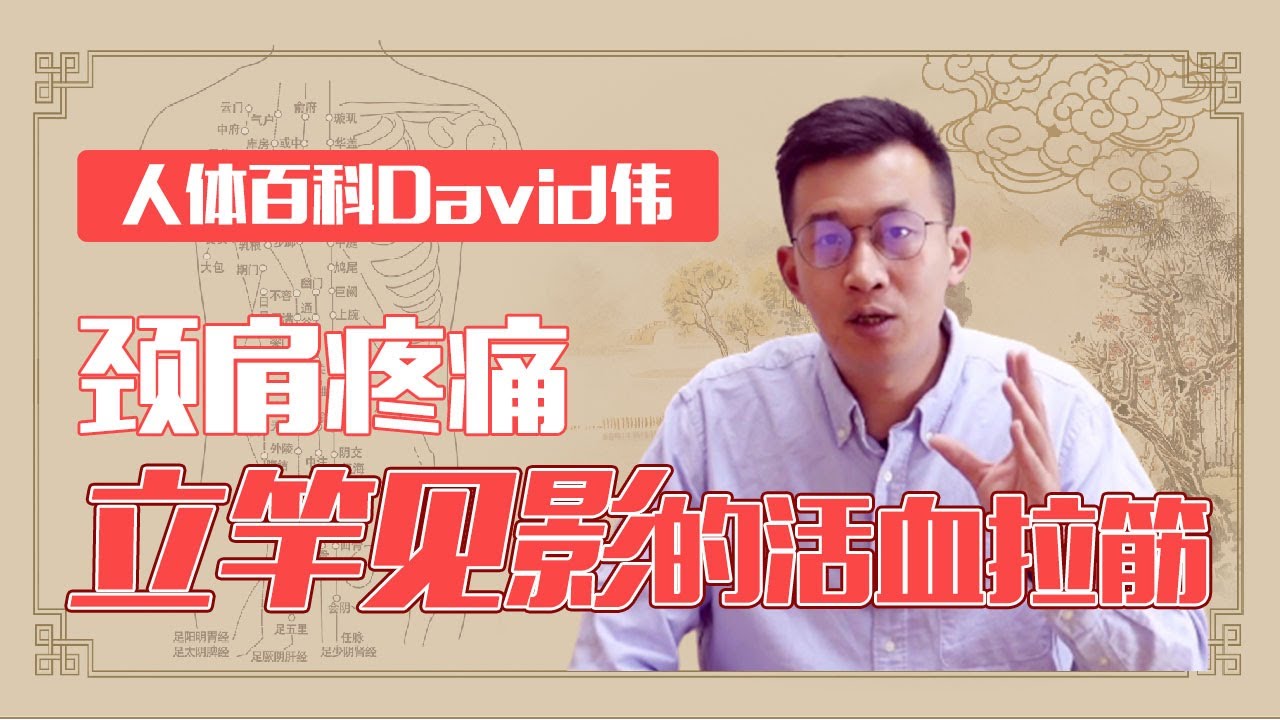 肩頸背疼痛？別怕！立竿見影的活血拉筋法，極速修復損傷肌肉【人體百科David偉】