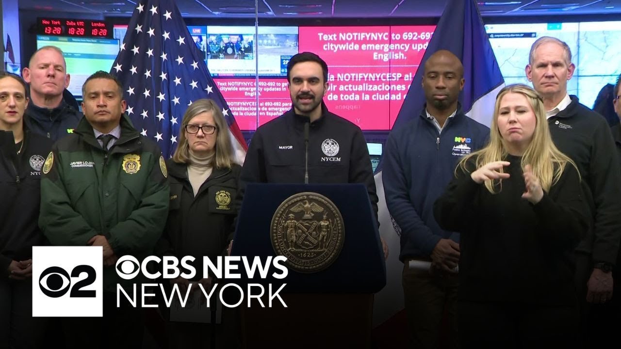 NYC Mayor Mamdani gives blizzard update