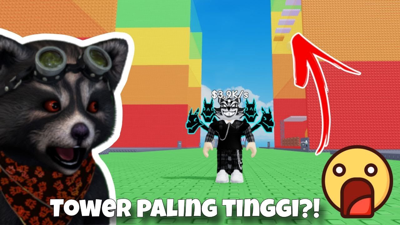 Android Rakun Bangun Menara Tertinggi di Roblox | Roblox Build a Tower Indonesia