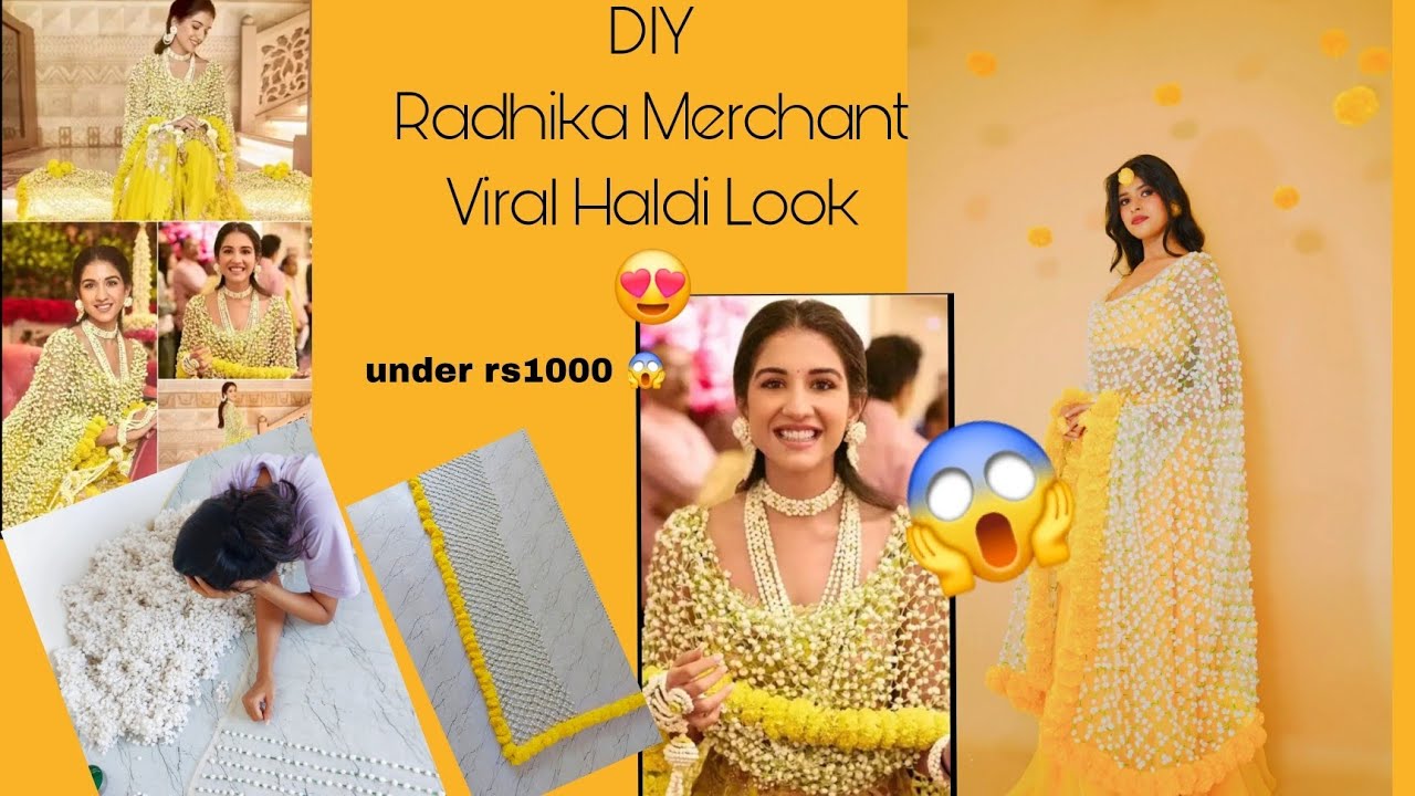 Made this *VIRAL* Radhika Merchant DIY Haldi Look under rs 1000😱