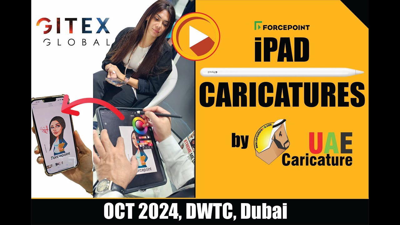 iPad Caricatures at Gitex Dubai 2023