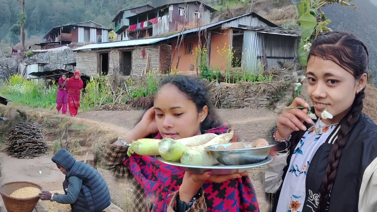 साँझतिर को एक झलक 😊❤||village life style vlog 