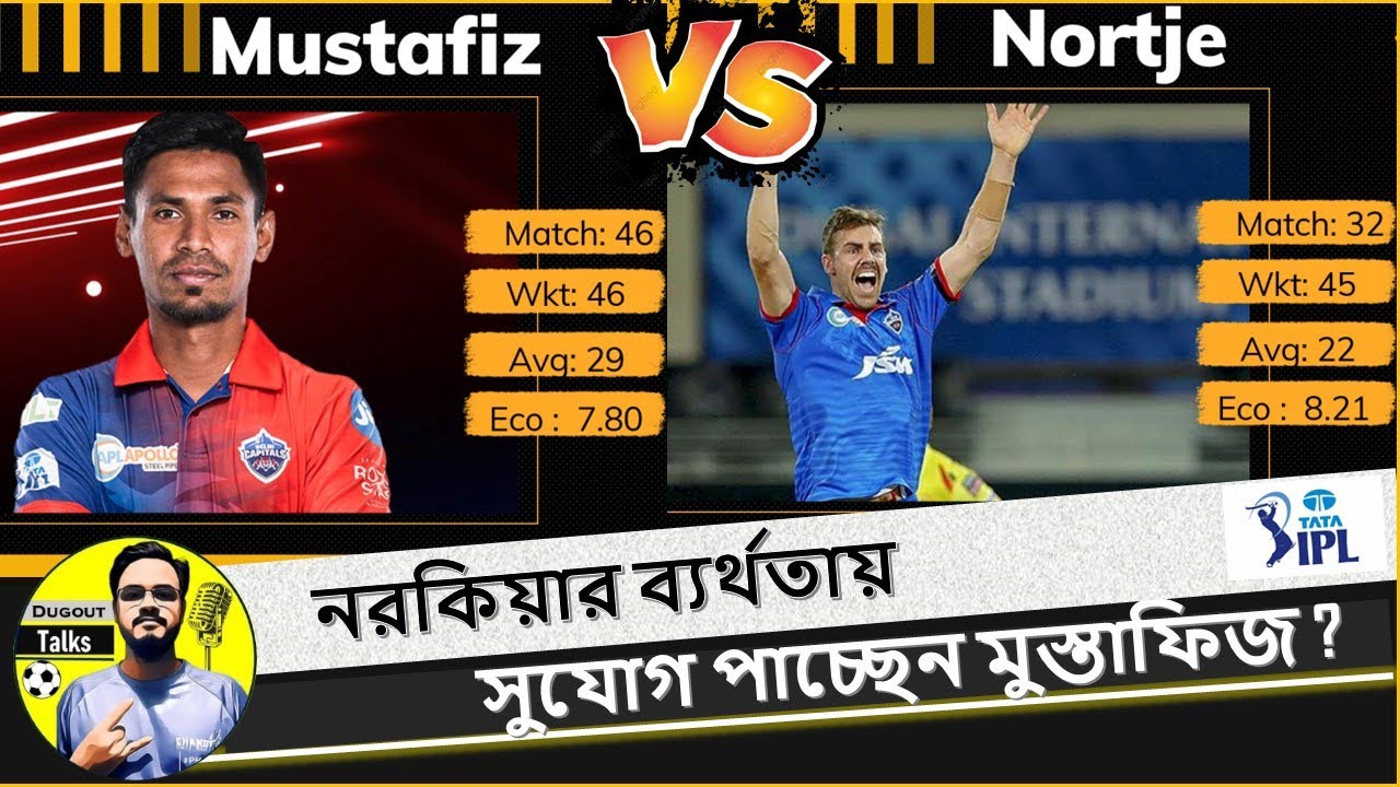 Mustafiz vs Nortje: Who should be Picked in Delhi Capitals team? IPL 2023