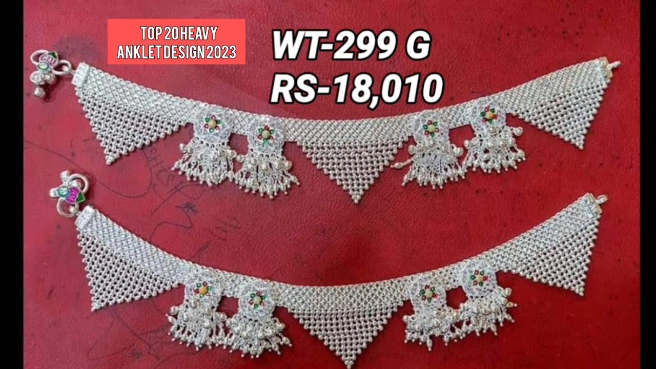 Tanishq Silver Anklets Designs With Price || Payal ki design 2023