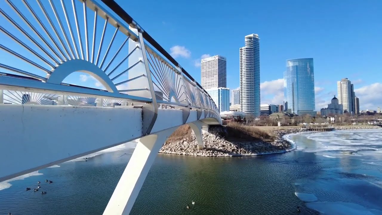 Beautiful Blue Sky Above Icy Milwaukee | January 2025 |