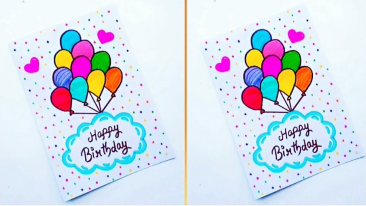 🎂 Easy and Beautiful Birthday Greeting Card 🎂 |Last Minute Birthday Card |How to make Birthday card 