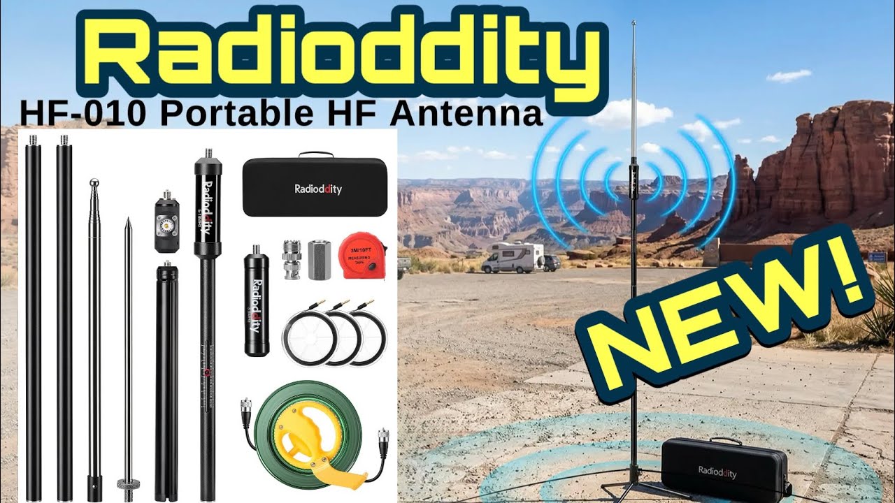 Портативная антенна RADIODDITY HF-010 80м-6м. Первый взгляд.