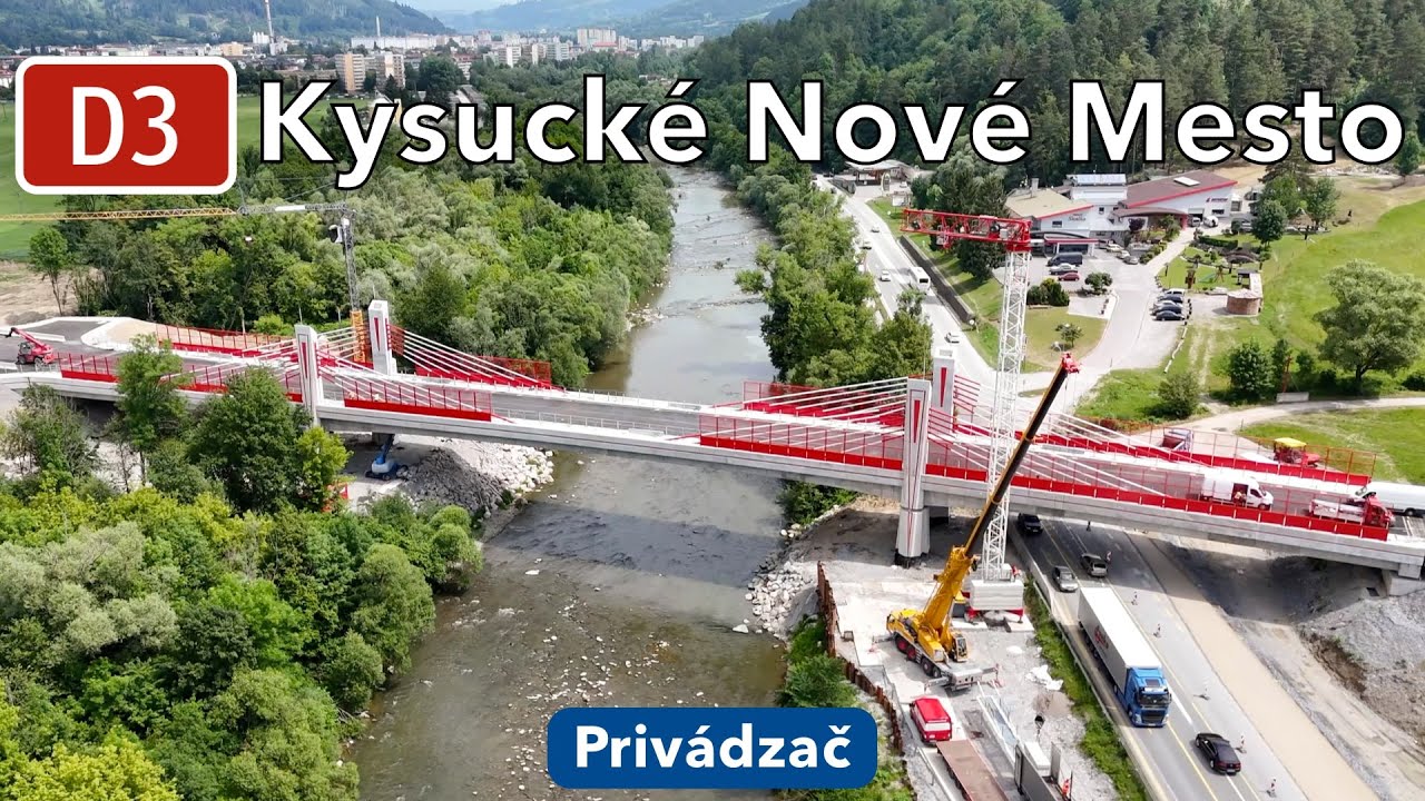 Výstavba privádzača D3 Kysucké Nové Mesto (jún 2024)