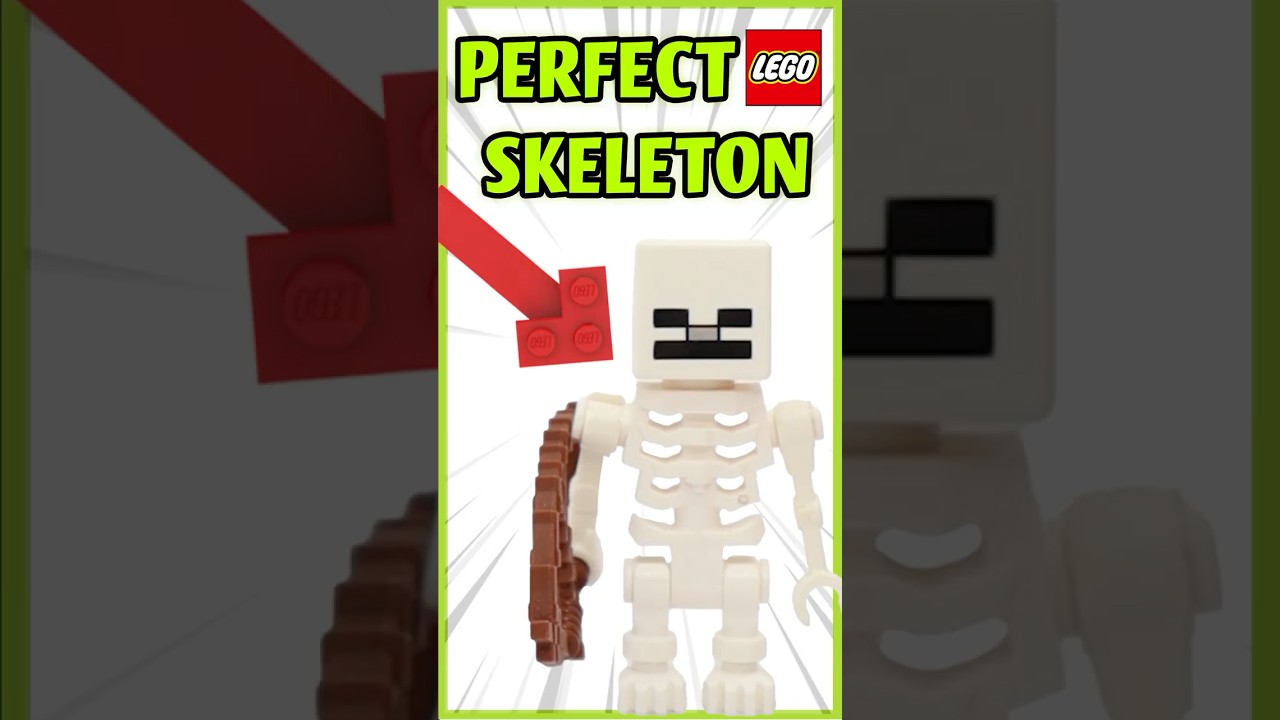 UPGRADING The LEGO Minecraft Skeleton Minifigure! #lego #legoshorts #minecraft