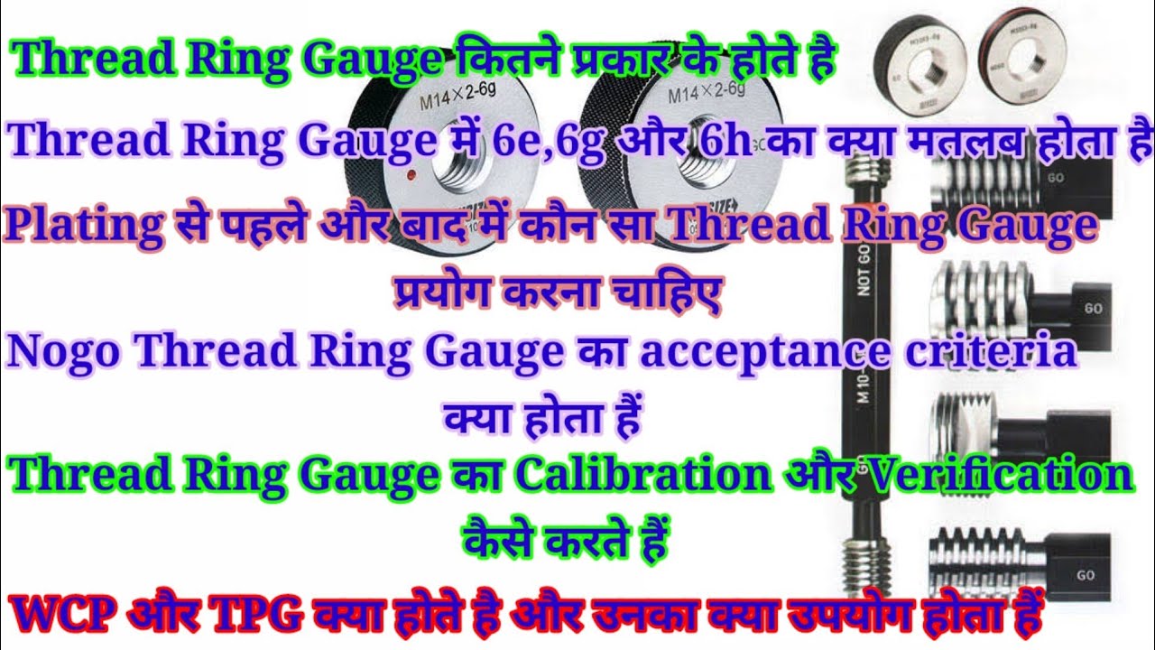TRG - Thread Ring Gauge | How To Check TRG In Fasteners | What Is WCP | How To Calibrate Gauges |