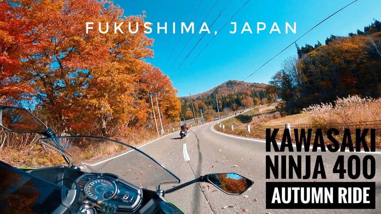 Japan Countryside Autumn POV Ride🍁🍂 | Fukushima | Kawasaki Ninja 400 | Akrapovic | Best ride | QHD