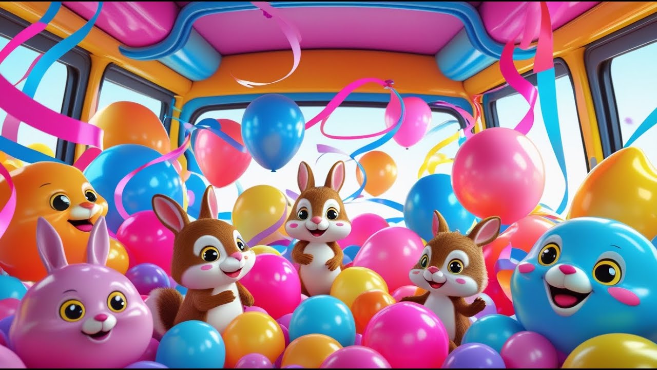 🐒🚌 Wheels on the Monkey Bus Song for Kids | Fun Nursery Rhyme 3D Animation 🎶✨