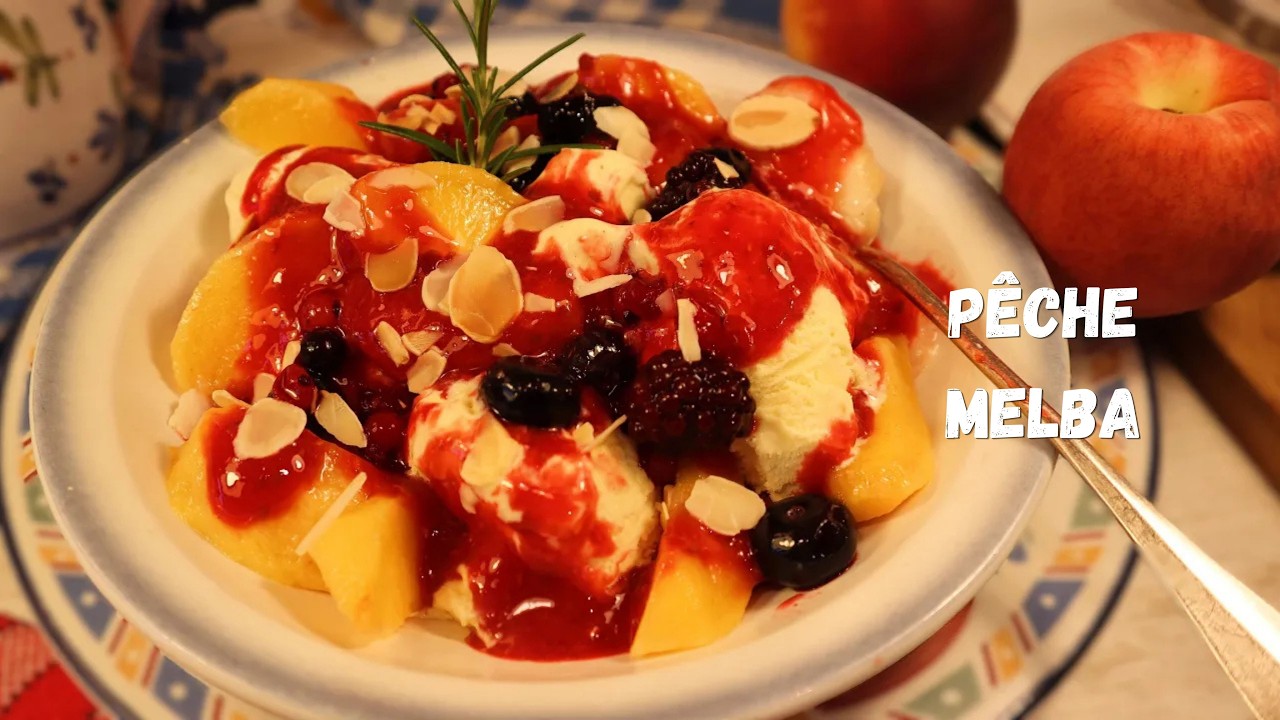 La PÊCHE MELBA D'AUGUSTE ESCOFFIER 🍑 - Rafraichissante et succulente sur Gourmandises TV
