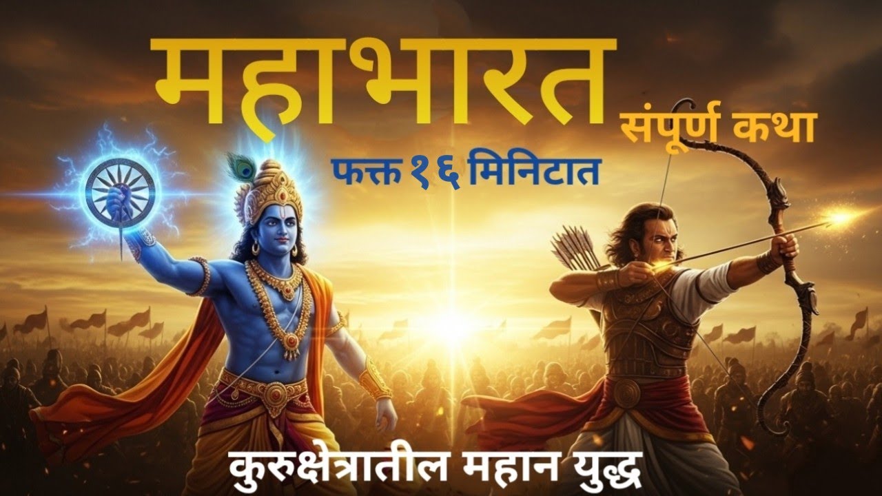 संपूर्ण महाभारत कथा फक्त १६ मिनीटांत || मराठी कथा ||मराठी stories || mahabharat stories
