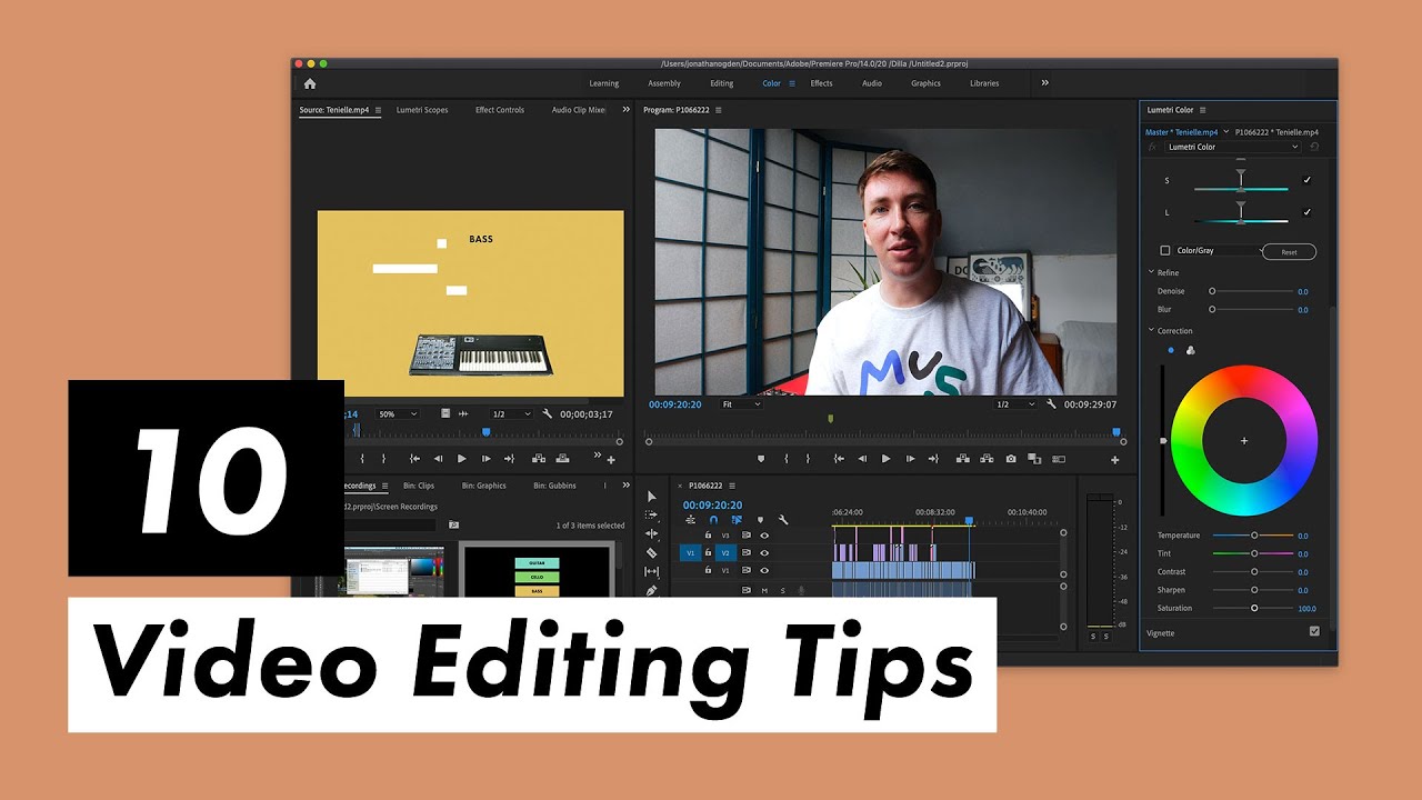 10 приемов видеомонтажа в Premiere Pro, позволяющих сэкономить время начинающим.