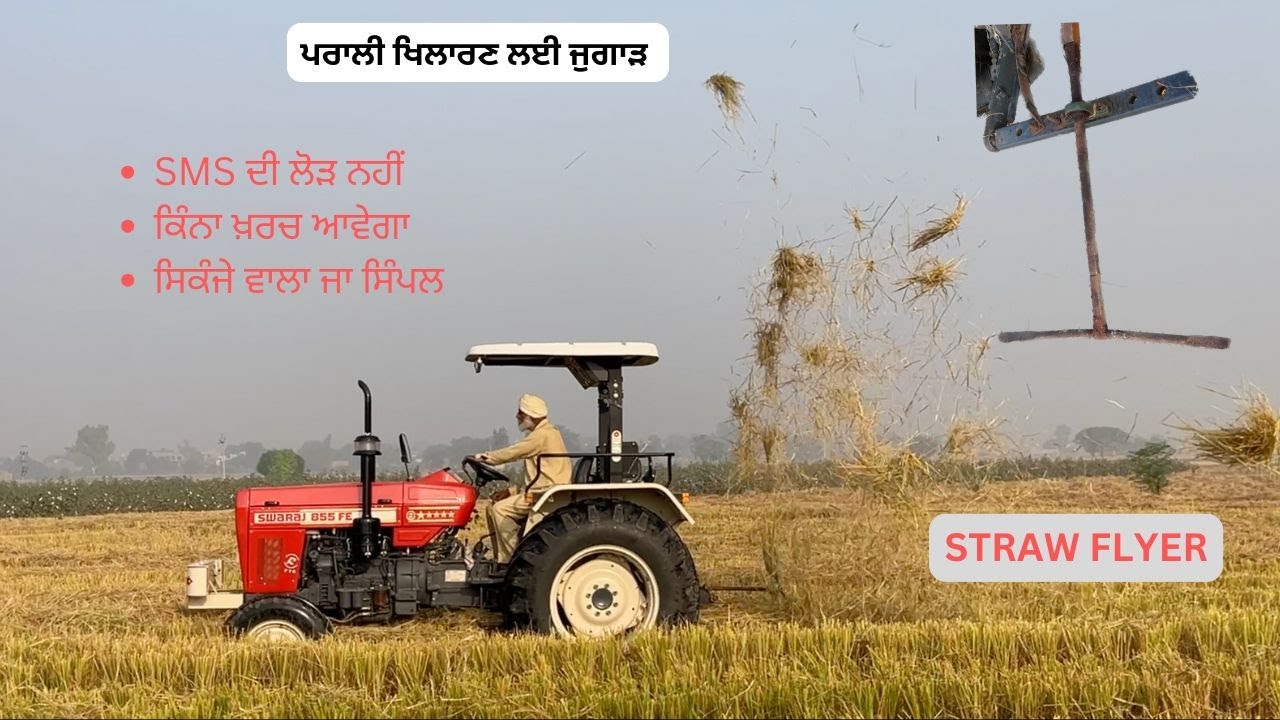 Straw Flyer ਪਰਾਲੀ ਖਿਲਾਰਣ ਲਈ ਜੁਗਾੜ| SMS  ਦੀ ਲੋੜ ਨਹੀ| ਦੇਖੋ ਕਿੰਨਾ ਖ਼ਰਚ ਆਵੇਗਾ|ਸਿਕੰਜੇ ਵਾਲਾ ਜਾ ਸਿੰਪਲ#paddy