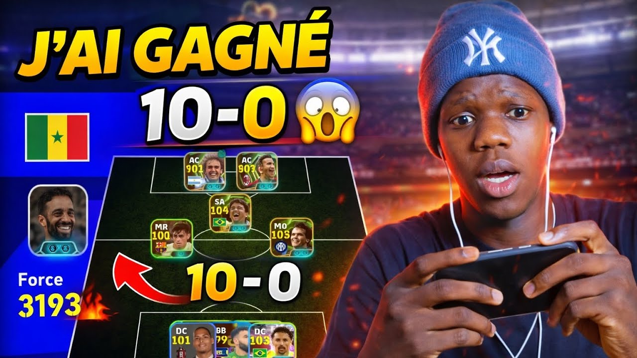J’ai gagné 10-0 contre LEGEND sur eFootball ! 😱🔥